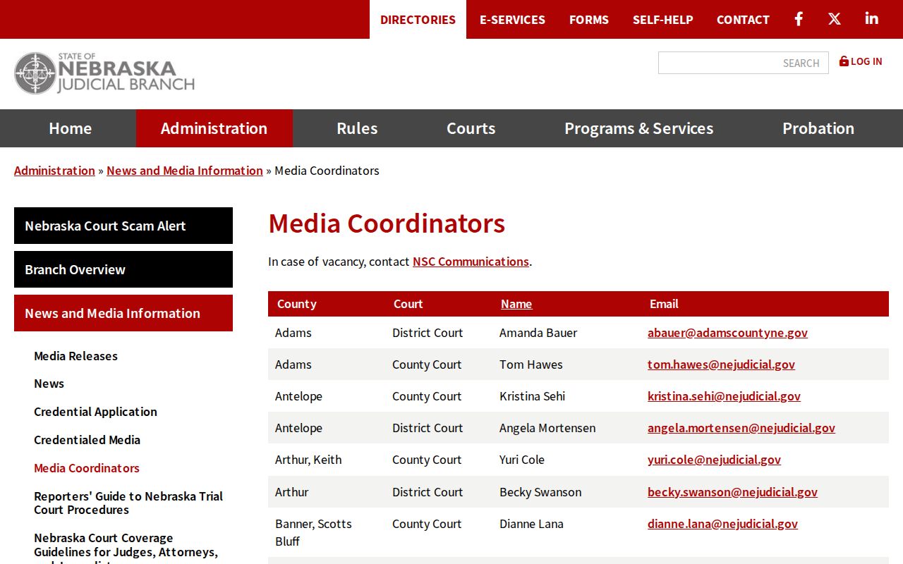Boyd County court docket public court information resources