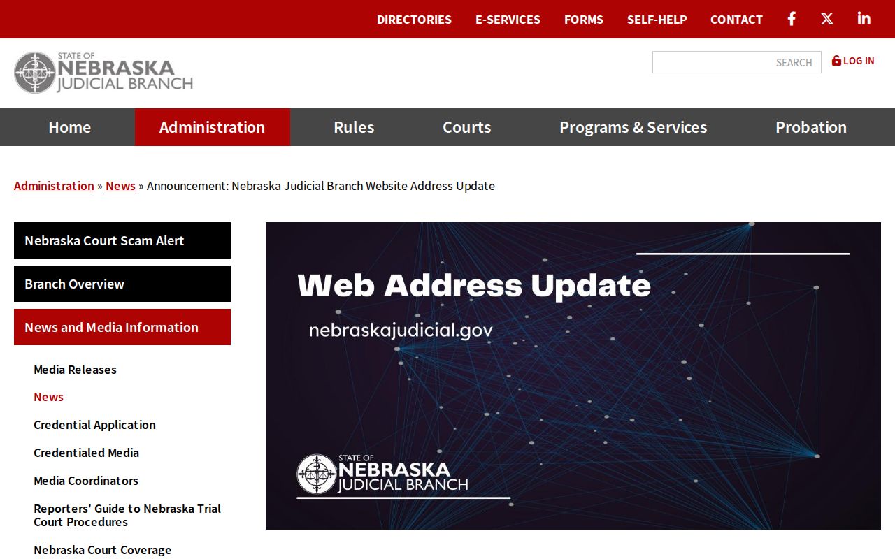 Boyd County court docket Nebraska Judicial Branch website update
