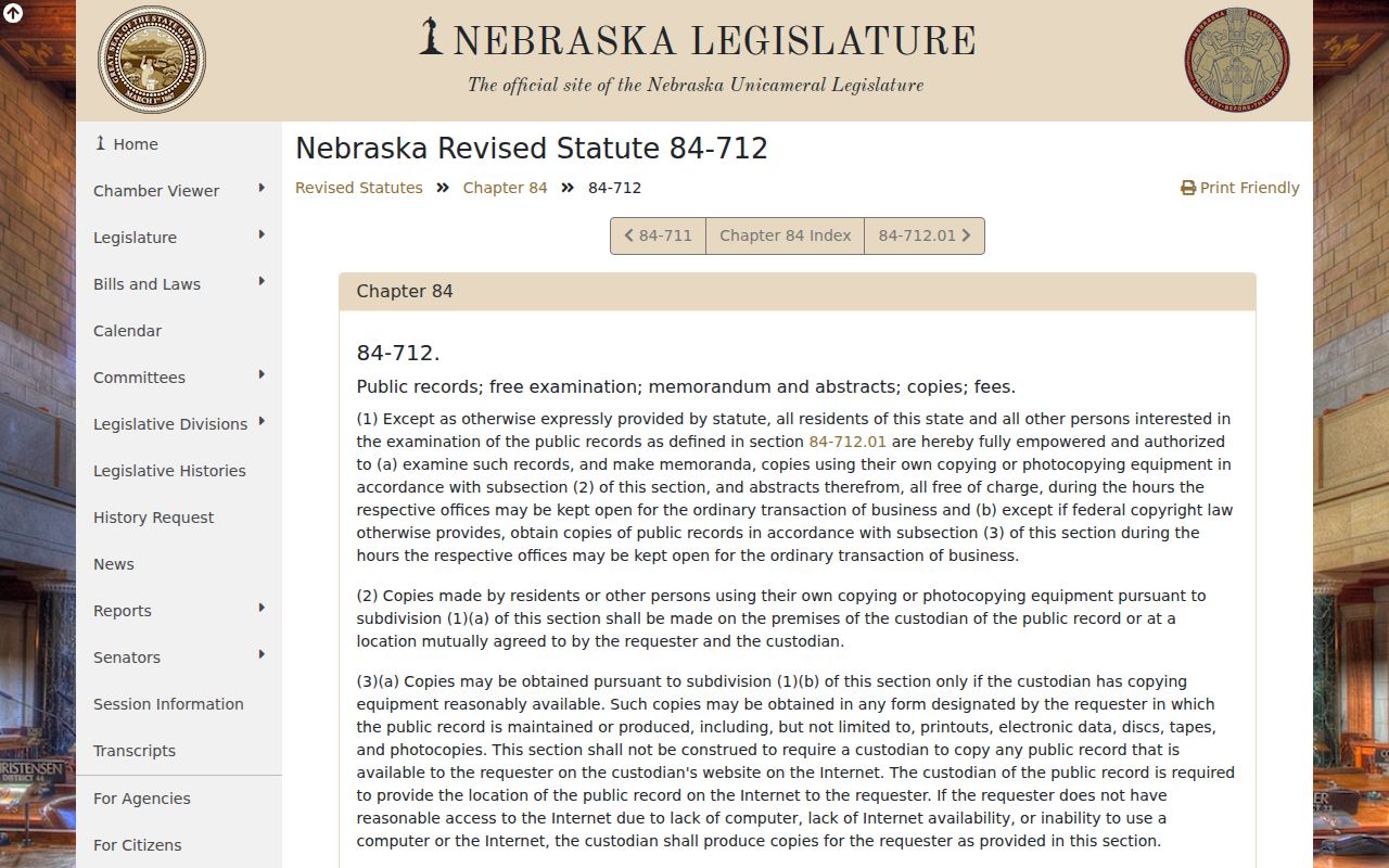 Lynch court record access source showing Nebraska public-record statute